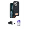 MARSİLYAN™- iPhone 15 Pro Kılıf Vadi Klasik Serisi - Siyah Bilvis 5in1 3D Magic Cam Ekran Koruyucu + Raze Metal Kamera Lens - LT