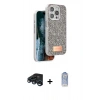 MARSİLYAN™- iPhone 15 Pro Kılıf Vadi Klasik Serisi - Siyah Joko Magic 5D Cam + Raze Metal Kamera Lens - LT