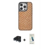 MARSİLYAN™- iPhone 15 Pro Kılıf Vadi Özel Seri - Şeffaf Pasifik Cam Ekran Koruyucu + Raze Metal Kamera Lens - LT