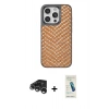 MARSİLYAN™- iPhone 15 Pro Kılıf Vadi Özel Seri - Şeffaf Pasifik Cam Ekran Koruyucu + Raze Metal Kamera Lens - GS