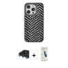 MARSİLYAN™- iPhone 15 Pro Kılıf Vadi Özel Seri - Şeffaf Pasifik Cam Ekran Koruyucu + Raze Metal Kamera Lens - LT