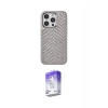 MARSİLYAN™- iPhone 15 Pro Kılıf Vadi Özel Seri - Siyah Bilvis 5in1 3D Magic Cam Ekran Koruyucu