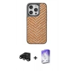 MARSİLYAN™- iPhone 15 Pro Kılıf Vadi Özel Seri - Siyah Bilvis 5in1 3D Magic Cam Ekran Koruyucu + Raze Metal Kamera Lens - SH