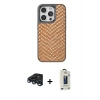 MARSİLYAN™- iPhone 15 Pro Kılıf Vadi Özel Seri - Siyah Bilvis Hayalet Cam Ekran Koruyucu + Raze Metal Kamera Lens - LT