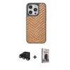 MARSİLYAN™- iPhone 15 Pro Kılıf Vadi Özel Seri - Siyah Bilvis Hayalet Cam Ekran Koruyucu + Raze Metal Kamera Lens - SH