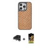 MARSİLYAN™- iPhone 15 Pro Kılıf Vadi Özel Seri - Siyah Buffer Cam Ekran Koruyucu + Raze Metal Kamera Lens - GS