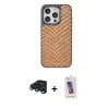 MARSİLYAN™- iPhone 15 Pro Kılıf Vadi Özel Seri - Siyah Joko 5D Cam + Raze Metal Kamera Lens - LT