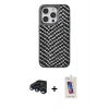 MARSİLYAN™- iPhone 15 Pro Kılıf Vadi Özel Seri - Siyah Joko 5D Cam + Raze Metal Kamera Lens - LT