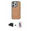 MARSİLYAN™- iPhone 15 Pro Kılıf Vadi Özel Seri - Siyah Joko 5D Cam + Raze Metal Kamera Lens - SH