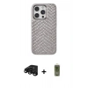 MARSİLYAN™- iPhone 15 Pro Kılıf Vadi Özel Seri - Siyah Joko Magic 5D Hayalet Cam + Raze Metal Kamera Lens - SH