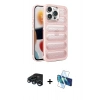 MARSİLYAN™- iPhone 15 Pro Kılıf Yadigar Doku Özel Seri - Siyah 3D Antistatik Seramik Nano Ekran Koruyucu + Raze Metal Kamera Lens - LT