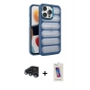 MARSİLYAN™- iPhone 15 Pro Kılıf Yadigar Doku Özel Seri - Siyah Joko 5D Cam + Raze Metal Kamera Lens - LT