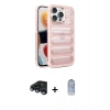 MARSİLYAN™- iPhone 15 Pro Kılıf Yadigar Doku Özel Seri - Siyah Joko Magic 5D Cam + Raze Metal Kamera Lens - LT