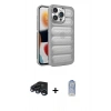 MARSİLYAN™- iPhone 15 Pro Kılıf Yadigar Doku Özel Seri - Siyah Joko Magic 5D Cam + Raze Metal Kamera Lens - LT
