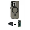 MARSİLYAN™- iPhone 15 Pro Kılıf Yadigar Işık - Şeffaf 360 Full Body Arka Koruyucu + Raze Metal Kamera Lens - LT