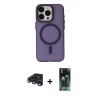 MARSİLYAN™- iPhone 15 Pro Kılıf Yadigar Işık - Şeffaf 360 Full Body Arka Koruyucu + Raze Metal Kamera Lens - LT