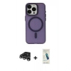 MARSİLYAN™- iPhone 15 Pro Kılıf Yadigar Işık - Şeffaf Pasifik Cam Ekran Koruyucu + Raze Metal Kamera Lens - GS