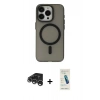 MARSİLYAN™- iPhone 15 Pro Kılıf Yadigar Işık - Şeffaf Pasifik Cam Ekran Koruyucu + Raze Metal Kamera Lens - GS