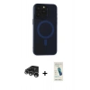 MARSİLYAN™- iPhone 15 Pro Kılıf Yadigar Işık - Şeffaf Pasifik Cam Ekran Koruyucu + Raze Metal Kamera Lens - GS