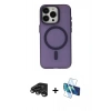 MARSİLYAN™- iPhone 15 Pro Kılıf Yadigar Işık - Siyah 3D Antistatik Seramik Nano Ekran Koruyucu + Raze Metal Kamera Lens - TMGI