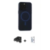 MARSİLYAN™- iPhone 15 Pro Kılıf Yadigar Işık - Siyah Bilvis 0.18mm Plus Cam Ekran Koruyucu + Raze Metal Kamera Lens - GS