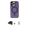 MARSİLYAN™- iPhone 15 Pro Kılıf Yadigar Işık - Siyah Bilvis 0.18mm Plus Cam Ekran Koruyucu + Raze Metal Kamera Lens - GS