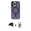 MARSİLYAN™- iPhone 15 Pro Kılıf Yadigar Işık - Siyah Bilvis 3D Mat Cam Ekran Koruyucu + Raze Metal Kamera Lens - GS