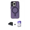 MARSİLYAN™- iPhone 15 Pro Kılıf Yadigar Işık - Siyah Bilvis 5in1 3D Magic Cam Ekran Koruyucu + Raze Metal Kamera Lens - LT