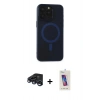 MARSİLYAN™- iPhone 15 Pro Kılıf Yadigar Işık - Siyah Joko 5D Cam + Raze Metal Kamera Lens - LT
