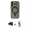 MARSİLYAN™- iPhone 15 Pro Kılıf Yadigar Işık - Siyah Joko 5D Cam + Raze Metal Kamera Lens - LT