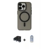 MARSİLYAN™- iPhone 15 Pro Kılıf Yadigar Işık - Siyah Joko Magic 5D Cam + Lacivert Raze Metal Kamera Lens