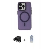 MARSİLYAN™- iPhone 15 Pro Kılıf Yadigar Işık - Siyah Joko Magic 5D Cam + Raze Metal Kamera Lens - SH