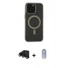 MARSİLYAN™- iPhone 15 Pro Kılıf Yadigar Işık - Siyah Joko Magic 5D Cam + Raze Metal Kamera Lens - SH