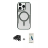 MARSİLYAN™- iPhone 15 Pro Kılıf Yadigar Klasik Özel Seri - Şeffaf Pasifik Cam Ekran Koruyucu + Raze Metal Kamera Lens - GS