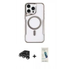 MARSİLYAN™- iPhone 15 Pro Kılıf Yadigar Klasik Özel Seri - Şeffaf Pasifik Cam Ekran Koruyucu + Raze Metal Kamera Lens - GS