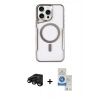 MARSİLYAN™- iPhone 15 Pro Kılıf Yadigar Klasik Özel Seri - Şeffaf Royal Nano Ekran Koruyucu + Raze Metal Kamera Lens - SH