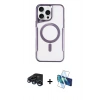 MARSİLYAN™- iPhone 15 Pro Kılıf Yadigar Klasik Özel Seri - Siyah 3D Antistatik Seramik Nano Ekran Koruyucu + Raze Metal Kamera Lens - LT