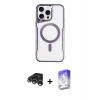 MARSİLYAN™- iPhone 15 Pro Kılıf Yadigar Klasik Özel Seri - Siyah Bilvis 5in1 3D Magic Cam Ekran Koruyucu + Raze Metal Kamera Lens - GS