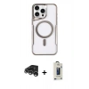 MARSİLYAN™- iPhone 15 Pro Kılıf Yadigar Klasik Özel Seri - Siyah Bilvis Hayalet Cam Ekran Koruyucu + Raze Metal Kamera Lens - GS