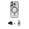 MARSİLYAN™- iPhone 15 Pro Kılıf Yadigar Klasik Özel Seri - Siyah Bilvis Hayalet Cam Ekran Koruyucu + Raze Metal Kamera Lens - SH