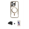 MARSİLYAN™- iPhone 15 Pro Kılıf Yadigar Klasik Özel Seri - Siyah Joko 5D Cam + Raze Metal Kamera Lens - SH