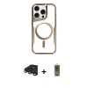 MARSİLYAN™- iPhone 15 Pro Kılıf Yadigar Klasik Özel Seri - Siyah Joko Magic 5D Hayalet Cam + Raze Metal Kamera Lens - LT