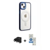 MARSİLYAN™- iPhone 15 Pro Kılıf Yankı Işık Özel Seri - Şeffaf Royal Nano Ekran Koruyucu + Raze Metal Kamera Lens - SH