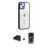 MARSİLYAN™- iPhone 15 Pro Kılıf Yankı Işık Özel Seri - Siyah 360 Mat Full Body Arka Koruyucu + Raze Metal Kamera Lens - LT