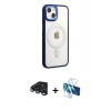 MARSİLYAN™- iPhone 15 Pro Kılıf Yankı Işık Özel Seri - Siyah 3D Antistatik Seramik Nano Ekran Koruyucu + Raze Metal Kamera Lens - LT