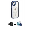 MARSİLYAN™- iPhone 15 Pro Kılıf Yankı Işık Özel Seri - Siyah 3D Antistatik Seramik Nano Ekran Koruyucu + Raze Metal Kamera Lens - TMGI