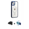 MARSİLYAN™- iPhone 15 Pro Kılıf Yankı Işık Özel Seri - Siyah 3D Antistatik Seramik Nano Ekran Koruyucu + Raze Metal Kamera Lens - SH