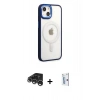 MARSİLYAN™- iPhone 15 Pro Kılıf Yankı Işık Özel Seri - Siyah Bilvis 0.18mm Plus Cam Ekran Koruyucu + Raze Metal Kamera Lens - GS