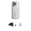 MARSİLYAN™- iPhone 15 Pro Kılıf Yankı Işık Özel Seri - Siyah Bilvis 0.18mm Plus Cam Ekran Koruyucu + Raze Metal Kamera Lens - GS