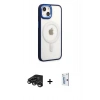 MARSİLYAN™- iPhone 15 Pro Kılıf Yankı Işık Özel Seri - Siyah Bilvis 0.18mm Plus Cam Ekran Koruyucu + Raze Metal Kamera Lens - TMGI